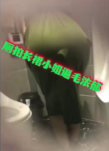 厕拍绿色长裙气质女神厕所放尿